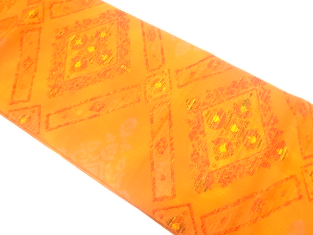 JAPANESE FUKURO OBI / WOVEN DIAGONAL GRID